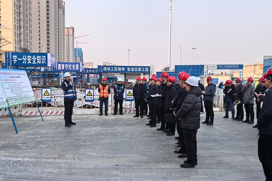 保定市房建施工安全及扬尘防治工作观摩会在十七冶项目举办